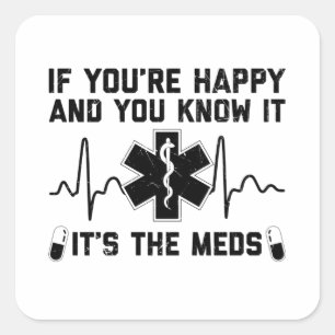 Pharmazie-Redewendungen   Apotheker Apothekengesch Quadratischer Aufkleber