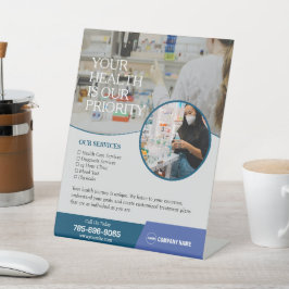 Pharmazie Services Custom Pedestal Sign Sockelschild