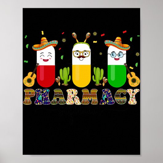 Pharmazie Squad Dental Assistent Cinco de Mayo  Poster (Vorne)