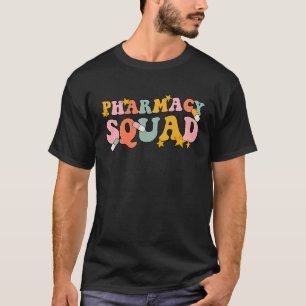 Pharmazie Squad Groovy for Pharmacist Pharmacy Tec T-Shirt