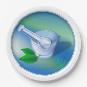 Pharmazie-Symbol Pappteller (Vorderseite)