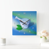 Pharmazie-Symbol Quadratische Wanduhr (Zuhause)