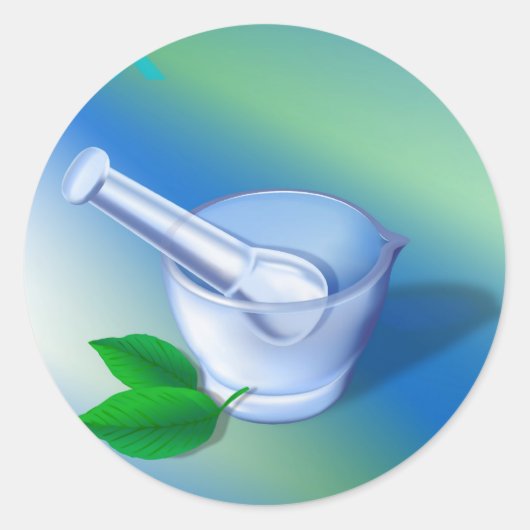 Pharmazie-Symbol Runder Aufkleber (Vorderseite)