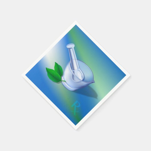 Pharmazie-Symbol Serviette (Ecke)