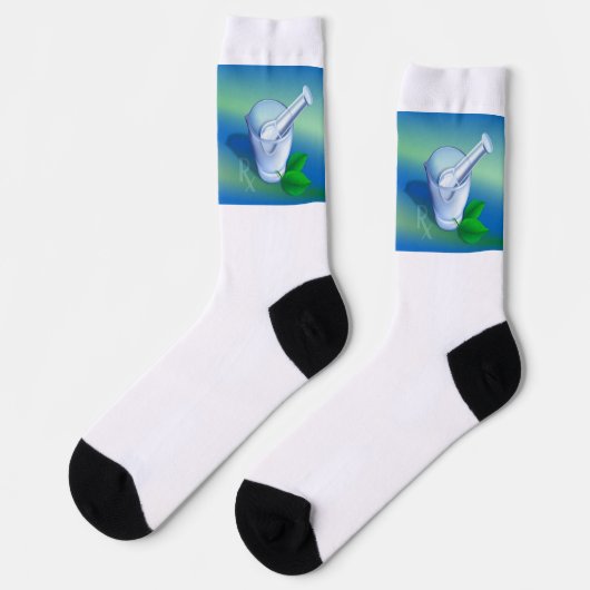 Pharmazie-Symbol Socken (Linkes Detail)