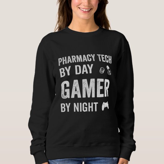 Pharmazie Tech for Pharmacy Technician and Gamers Sweatshirt (Vorderseite)