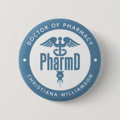 PharmD Arzt des Pharmazeutischen Abschlusses Apoth Button (Vorderseite)