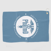 PharmD Arzt des Pharmazeutischen Abschlusses Apoth Golfhandtuch (Horizontal)