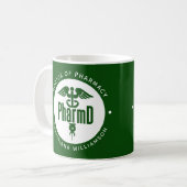 PharmD Arzt des Pharmazeutischen Abschlusses Apoth Kaffeetasse (Vorderseite Links)