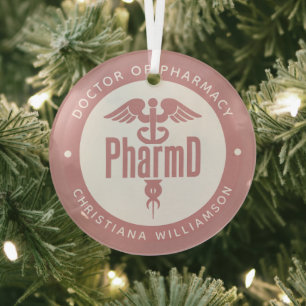 PharmD Arzt des Pharmazeutischen Abschlusses Apoth Ornament Aus Glas