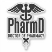 PharmD Arzt für Pharmacy-Abschluss Aufkleber (Vorderseite)