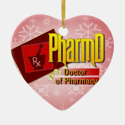 PharmD Arzt für Pharmacy LOGO Keramikornament (Vorne)