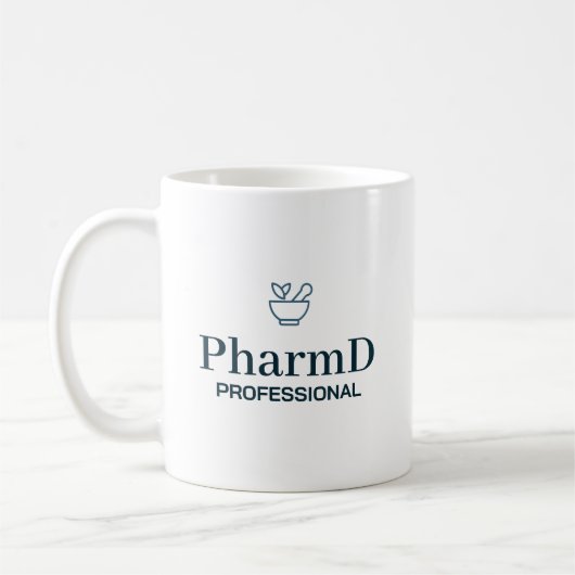 PharmD-Berufstypografie Kaffeetasse (Links)
