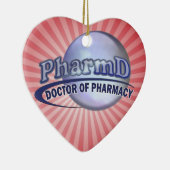 PharmD BLAUES LOGO - DOKTOR OF PHARMACY Keramikornament (Rechts)