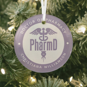 PharmD Doktor der Pharmazie Abschluss Apotheker Ornament Aus Glas