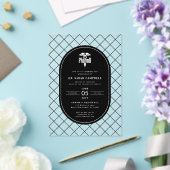 PharmD Doktor der Pharmazie Abschluss Karo Muster Acryleinladungen (In Situ (Hochzeit))