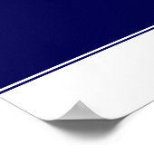 PharmD Navy Blue White Grad Party Begrüßungszeiche Poster (Ecke)