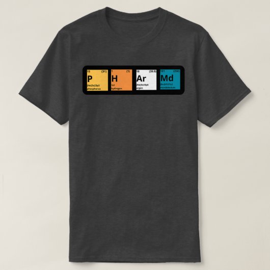 PharmD Periodische Tabelle T-Shirt (Design vorne)