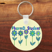 PharmD Student BLUE FLOWERS Schlüsselanhänger (Vorderseite)