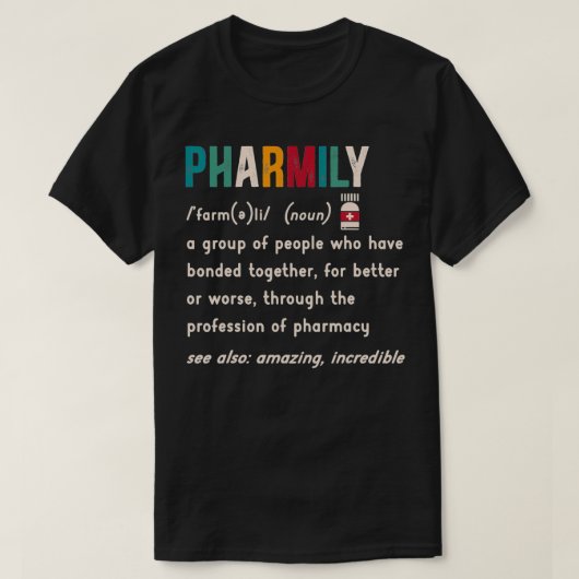 Pharmily Pharmacy Squad Pharmaka lizenziert Druggi T-Shirt (Design vorne)
