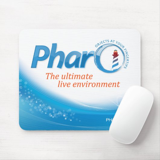 Pharo Mousepad "blaue Welle " (Mit Mouse)