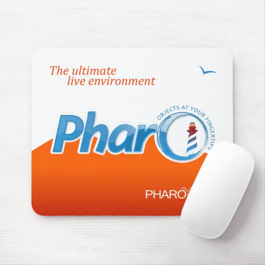 Pharo Mousepad "orange Welle " (Mit Mouse)