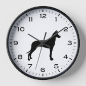 Pharoah Hound Hunde Silhouette Uhr (Vorderseite)