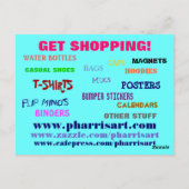 Pharris Art Get Shopping2 Postkarte (Rückseite)