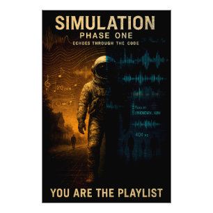 Phase 1 Poster - Glitch Astronaut Art