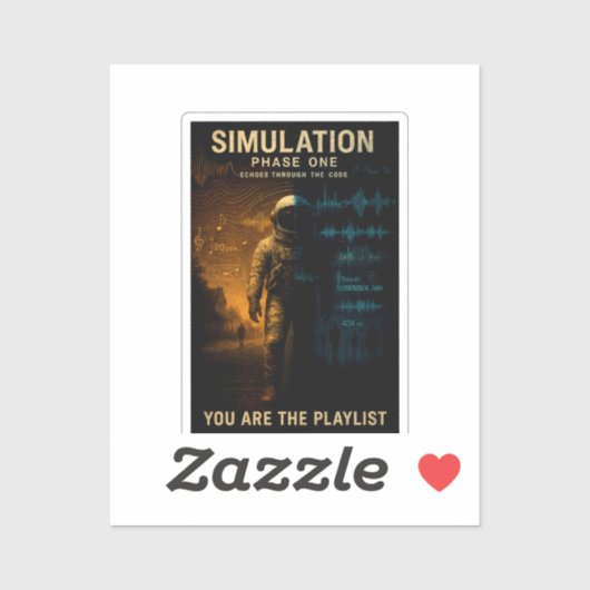 Phase 1 Poster - Glitch Astronaut Art Aufkleber (Blatt)