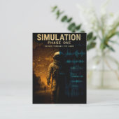 Phase 1 Poster - Glitch Astronaut Art Postkarte (Stehend Vorderseite)