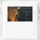 Phase 1 Poster - Glitch Astronaut Art Rechteckiger Aufkleber (Tasche)