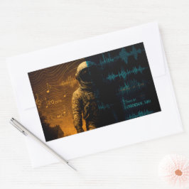 Phase 1 Poster - Glitch Astronaut Art Rechteckiger Aufkleber