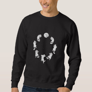 Phasen der Cat Moon Lunar Astronomie Sweatshirt
