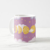 Phasen der Käse Moon Pink Sky Lunar Diagramm Kaffeetasse (Vorderseite Links)