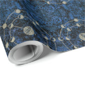 Phasen der Mond-Antiken-Illustration Geschenkpapier (Rolleneckpunkt)