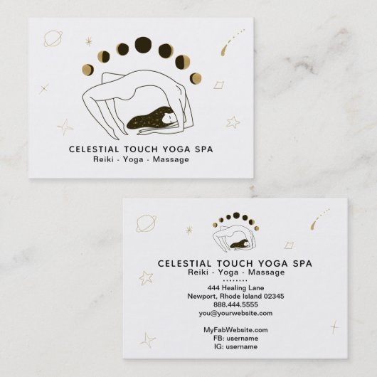 *~* Phasen der Mondfrauen Himmelsgöttin Visitenkarte (Vorne/Hinten)