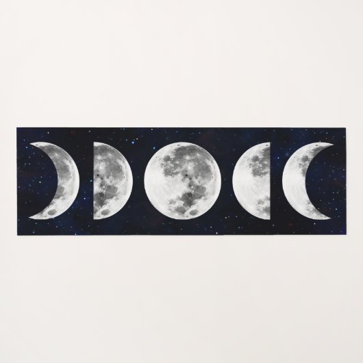 Phasen der Mondgalaxie Yogamatte (Rückseite (Horizontal))