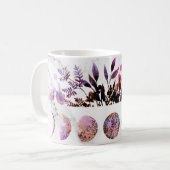 Phasen des botanischen Amethyst Opal Moon Kaffeetasse (Vorderseite Links)