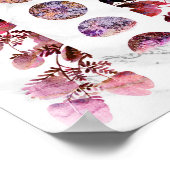 Phasen des botanischen Amethyst Opal Moon Poster (Ecke)