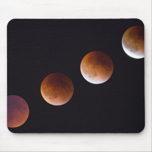 Phasen des gesamten Lunar-Eclipses Seattle Mousepad