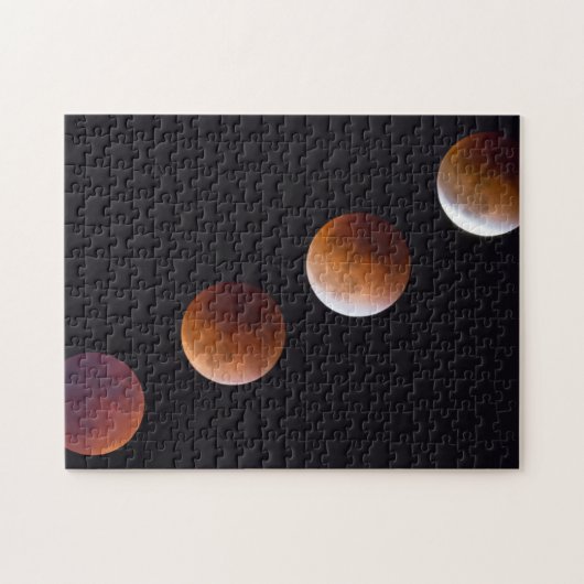 Phasen des gesamten Lunar-Eclipses | Seattle Puzzle (Horizontal)