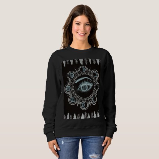 Phasen des Mond-Auges Sweatshirt (Vorne ganz)