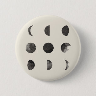 Phasen des Mond-MondAquarells Button