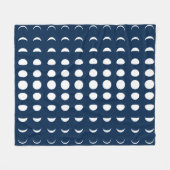 Phasen des Mond on Deep Midnight Blue Fleecedecke (Vorderseite (Horizontal))