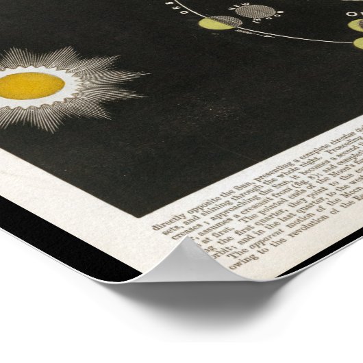 Phasen des Monddrucks Poster (Ecke)