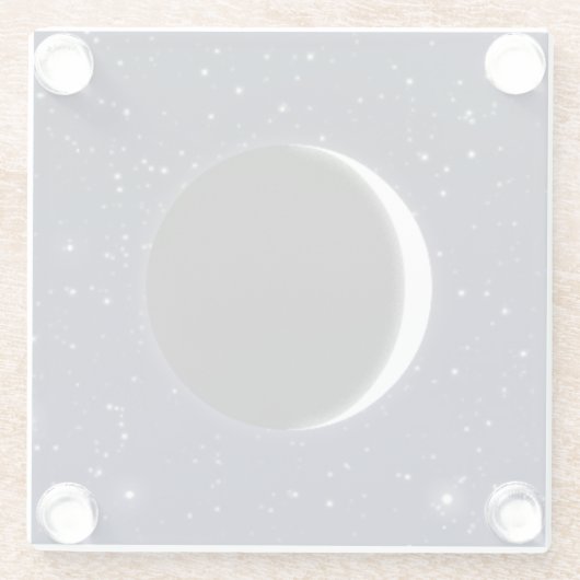 Phasen des Mondes, 1 von 6 Glasuntersetzer (Rückseite)