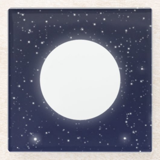 Phasen des Mondes, 6 von 6 Glasuntersetzer (Vorderseite)