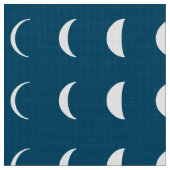 Phasen des Mondes auf Deep Midnight Blue Stoff (Nahaufnahme)