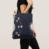 Phasen des Mondes mit Erde und Sonne, Vintage Astr Tasche (Von Nahem)
